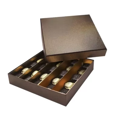 Cutie cu 25 praline de ciocolata belgiana Prestige Brown Valentino