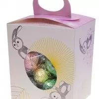 Cutie cu oua din ciocolata belgiana Valentino Easter Window Eggs Box 250 G